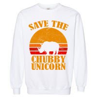 Save The Chubby Unicorn Distressed Sun Garment-Dyed Sweatshirt