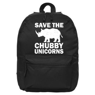 Save The Chubby Unicorns 16 in Basic Backpack