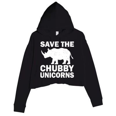 Save The Chubby Unicorns Crop Fleece Hoodie