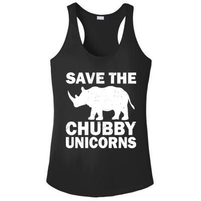 Save The Chubby Unicorns Ladies PosiCharge Competitor Racerback Tank