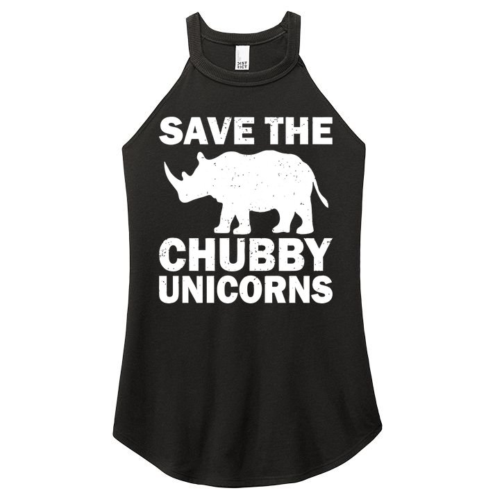 Save The Chubby Unicorns Women's Perfect Tri Rocker Tank