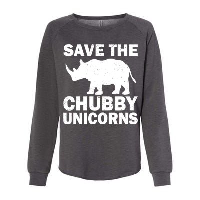 Save The Chubby Unicorns Womens California Wash Sweatshirt