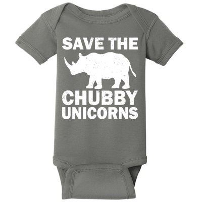 Save The Chubby Unicorns Baby Bodysuit