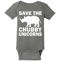 Save The Chubby Unicorns Baby Bodysuit