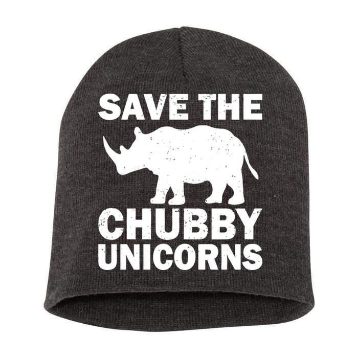 Save The Chubby Unicorns Short Acrylic Beanie