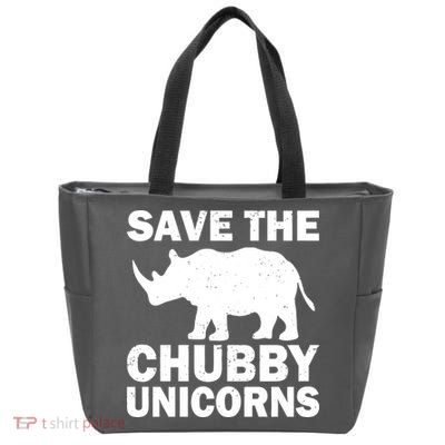 Save The Chubby Unicorns Zip Tote Bag