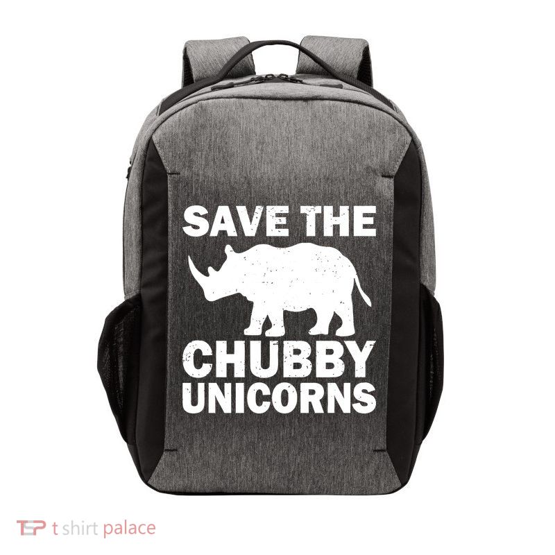 Save The Chubby Unicorns Vector Backpack
