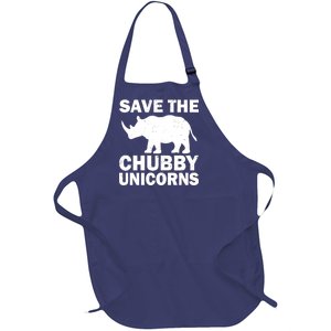 Save The Chubby Unicorns Full-Length Apron With Pockets