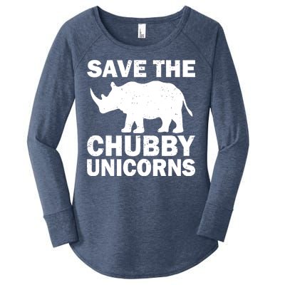 Save The Chubby Unicorns Women's Perfect Tri Tunic Long Sleeve Shirt