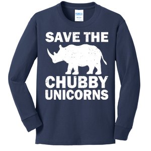 Save The Chubby Unicorns Kids Long Sleeve Shirt