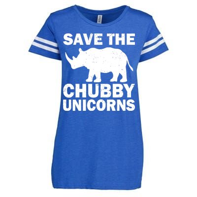 Save The Chubby Unicorns Enza Ladies Jersey Football T-Shirt