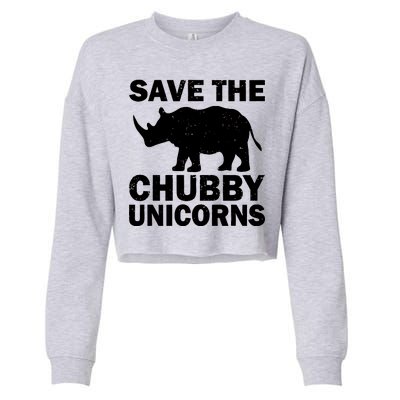 Save The Chubby Unicorns Cropped Pullover Crew