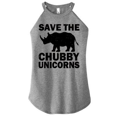 Save The Chubby Unicorns Women’s Perfect Tri Rocker Tank