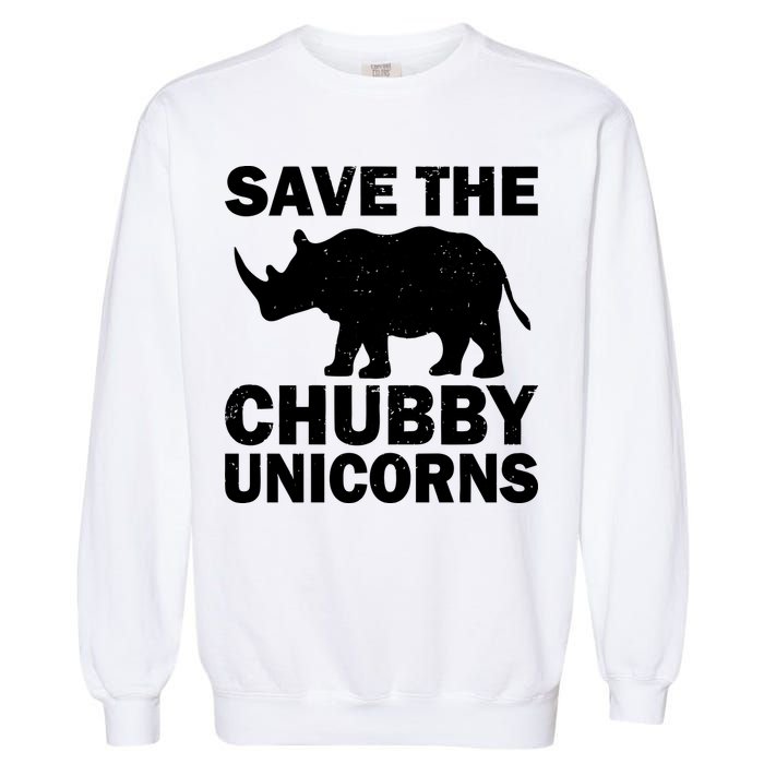 Save The Chubby Unicorns Garment-Dyed Sweatshirt