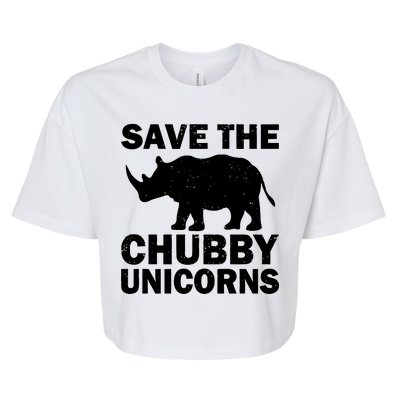 Save The Chubby Unicorns Bella+Canvas Jersey Crop Tee