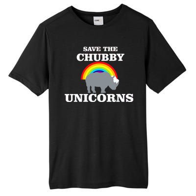 Save The Chubby Unicorns Rainbow Tall Fusion ChromaSoft Performance T-Shirt