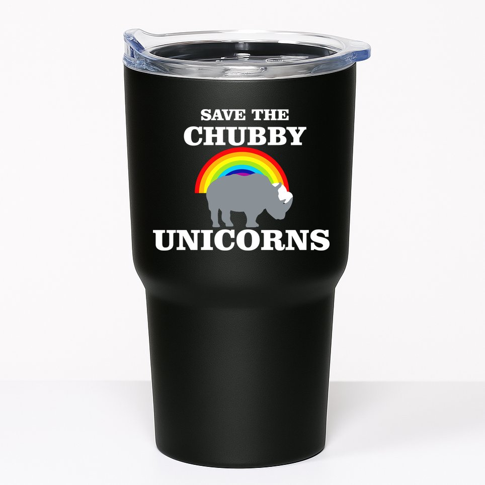 Save The Chubby Unicorns Rainbow Tumbler