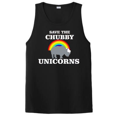 Save The Chubby Unicorns Rainbow PosiCharge Competitor Tank