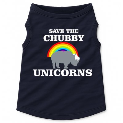 Save The Chubby Unicorns Rainbow Doggie Tank