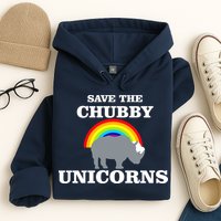 Save The Chubby Unicorns Rainbow Hoodie