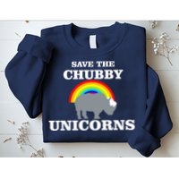 Save The Chubby Unicorns Rainbow Sweatshirt
