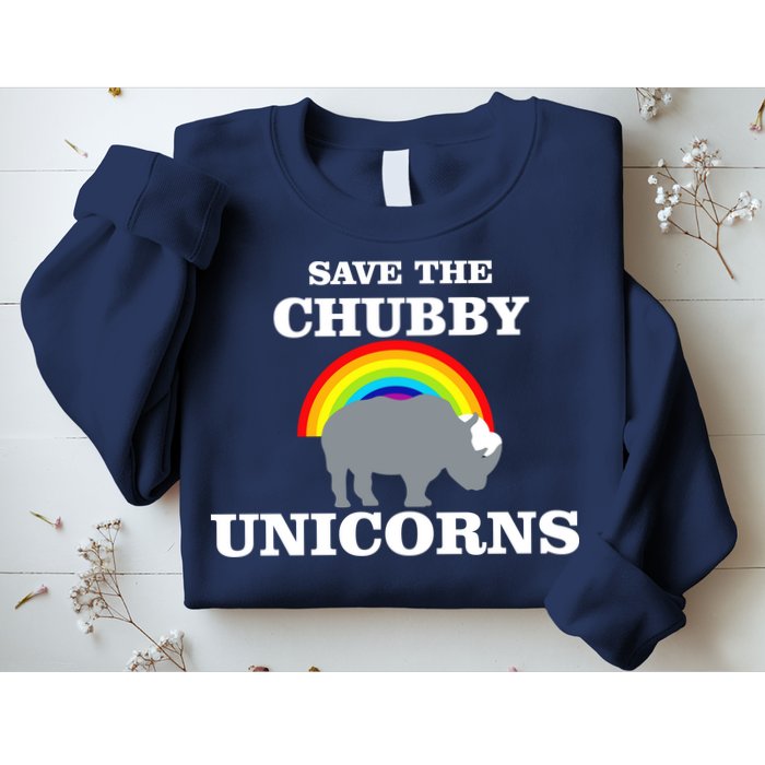 Save The Chubby Unicorns Rainbow Sweatshirt