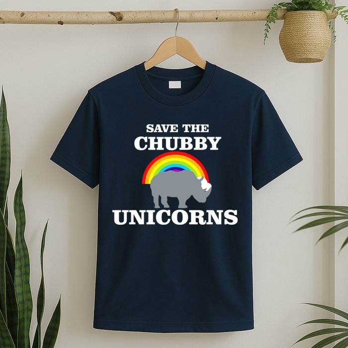 Save The Chubby Unicorns Rainbow T-Shirt