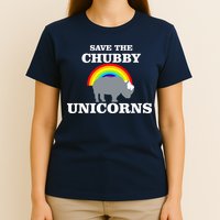 Save The Chubby Unicorns Rainbow T-Shirt