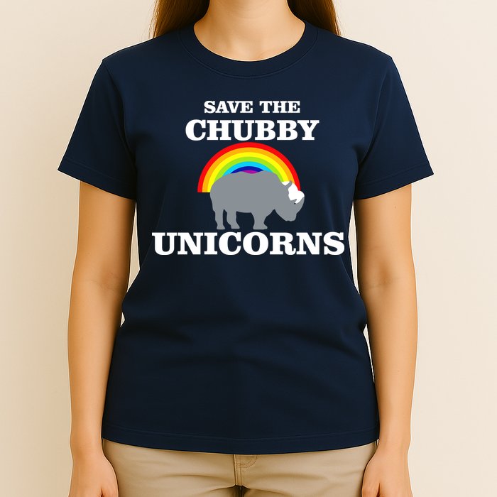 Save The Chubby Unicorns Rainbow T-Shirt