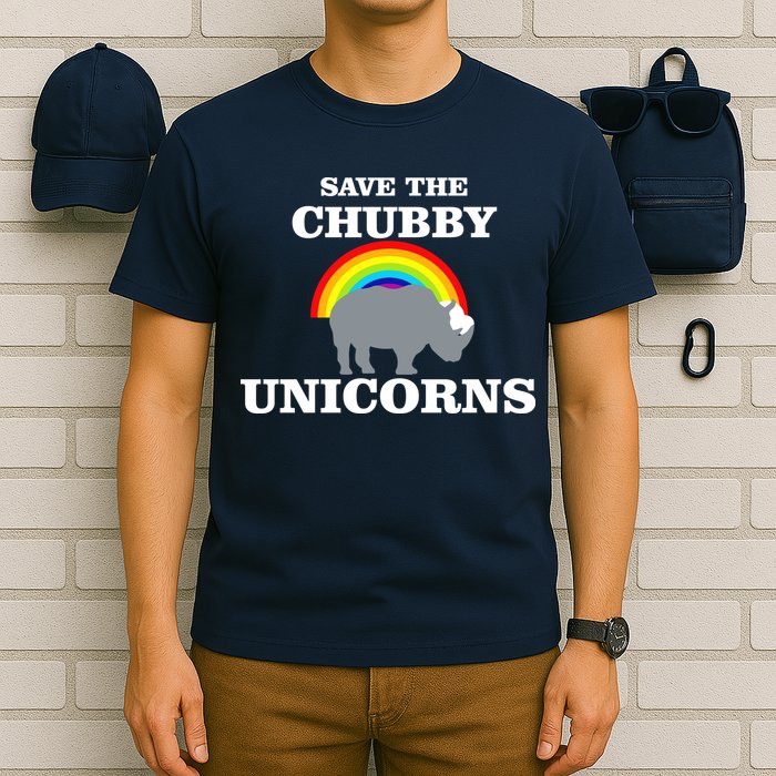 Save The Chubby Unicorns Rainbow T-Shirt