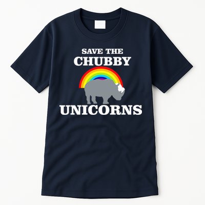 Save The Chubby Unicorns Rainbow Tall T-Shirt