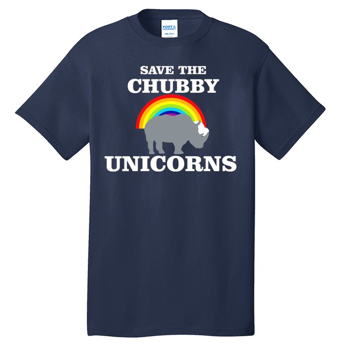 Save The Chubby Unicorns Rainbow Tall T-Shirt