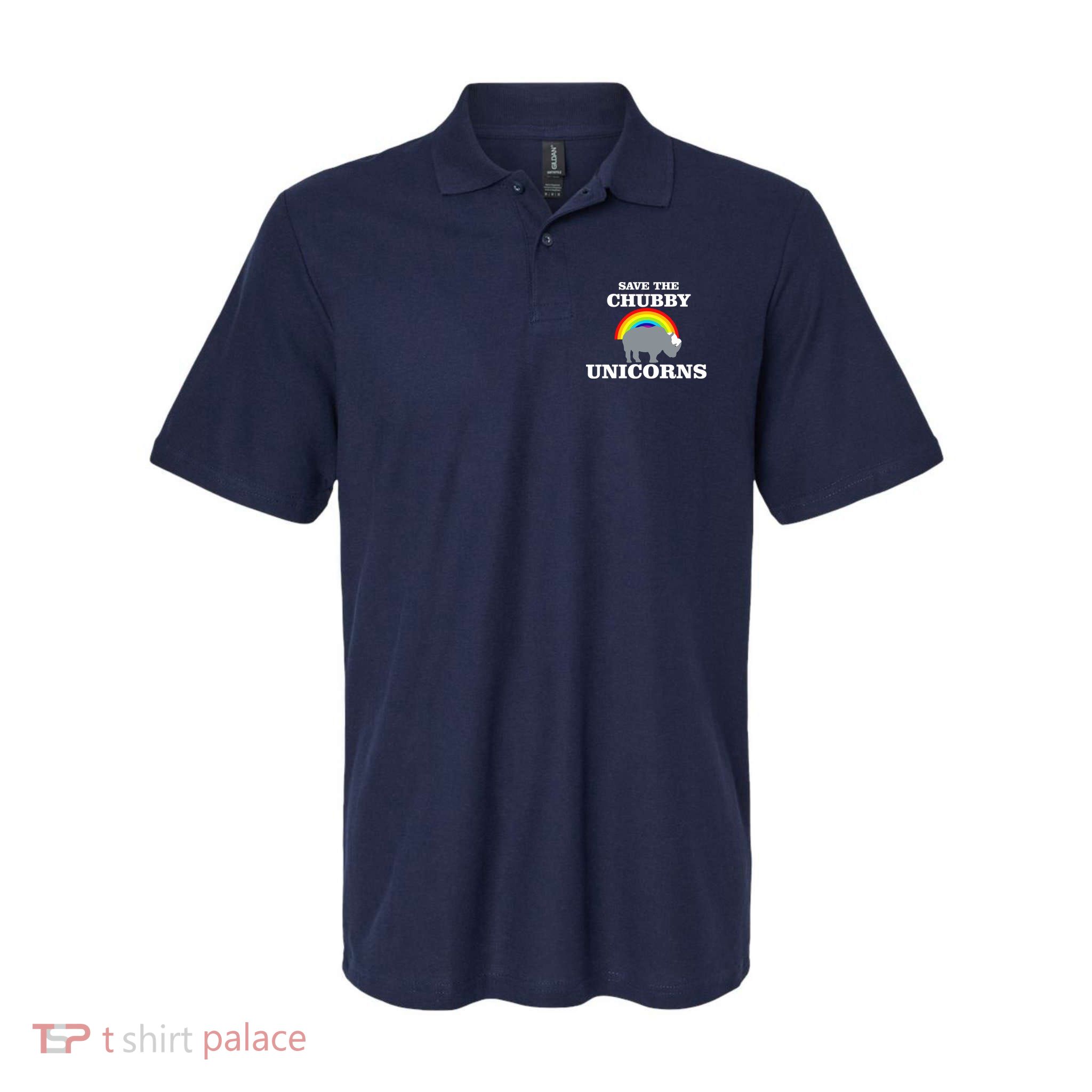 Save The Chubby Unicorns Rainbow Polo
