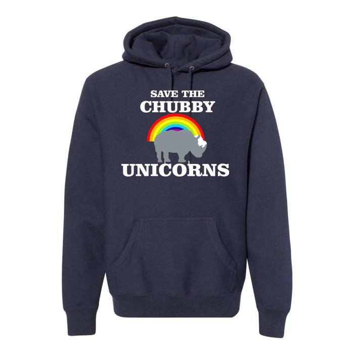 Save The Chubby Unicorns Rainbow Premium Hoodie