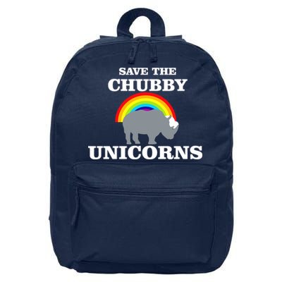 Save The Chubby Unicorns Rainbow 16 in Basic Backpack