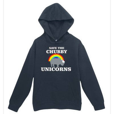 Save The Chubby Unicorns Rainbow Urban Pullover Hoodie