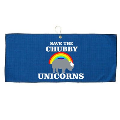 Save The Chubby Unicorns Rainbow Large Microfiber Waffle Golf Towel