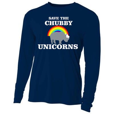 Save The Chubby Unicorns Rainbow Cooling Performance Long Sleeve Crew