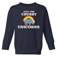 Save The Chubby Unicorns Rainbow Toddler Sweatshirt