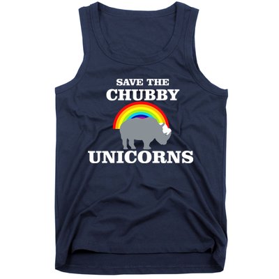 Save The Chubby Unicorns Rainbow Tank Top