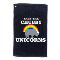 Save The Chubby Unicorns Rainbow Golf Towel