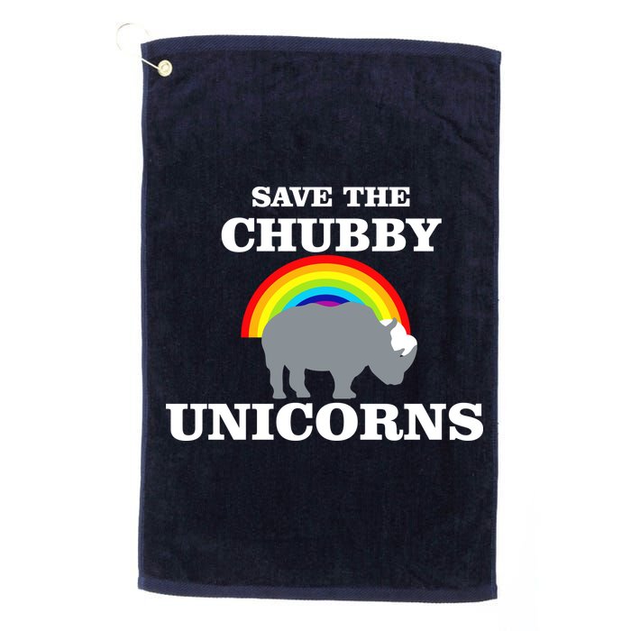 Save The Chubby Unicorns Rainbow Golf Towel