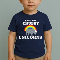 Save The Chubby Unicorns Rainbow Toddler T-Shirt