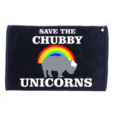 Save The Chubby Unicorns Rainbow Grommeted Golf Towel