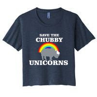 Save The Chubby Unicorns Rainbow Crop Top