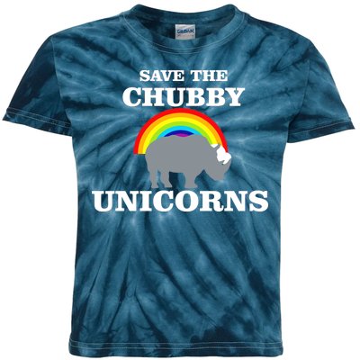 Save The Chubby Unicorns Rainbow Kids Tie-Dye T-Shirt