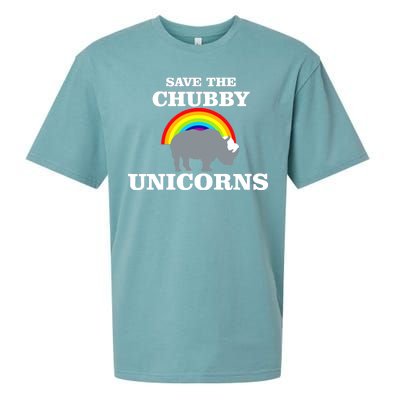 Save The Chubby Unicorns Rainbow Sueded Cloud Jersey T-Shirt