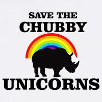 Save The Chubby Unicorns Rainbow Garment-Dyed Sweatshirt