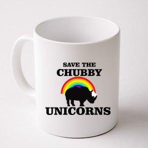 Save The Chubby Unicorns Rainbow Coffee Mug