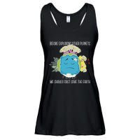 Save The Earth Before Exploring Other Planets Ladies Essential Flowy Tank
